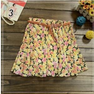 Colorful Floral Pleated Printed Plus Size Chiffon..